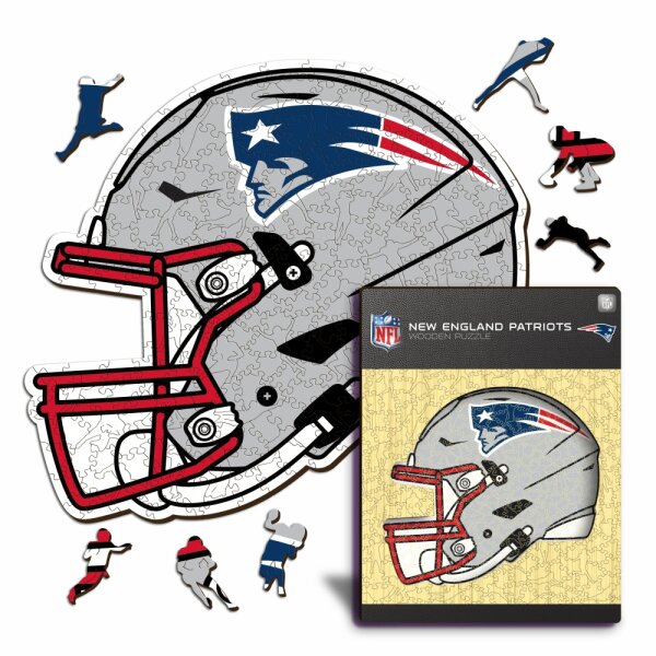 NFL - New England Patriots - Helm - Holz Puzzle
