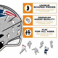 NFL - New England Patriots - Helm - Holz Puzzle