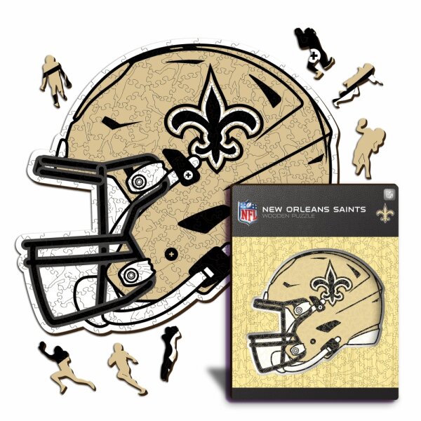 NFL - New Orleans Saints - Helmet - Wooden Puzzle