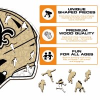 NFL - New Orleans Saints - Helmet - Wooden Puzzle