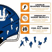NFL - New York Giants - Helm - Holz Puzzle