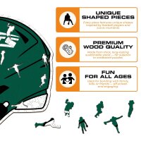 NFL - New York Jets - Helm - Holz Puzzle