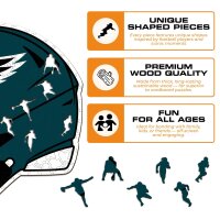 NFL - Philadelphia Eagles - Helmet - Wooden Puzzle