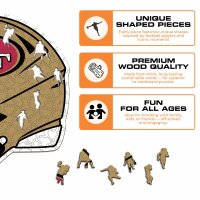 NFL -San Francisco 49ers - Casco - Puzzle in Legno