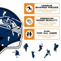 NFL -Seattle Seahawks - Casque - Puzzle en bois