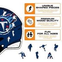 NFL - Tennessee Titans - Helm - Holz Puzzle