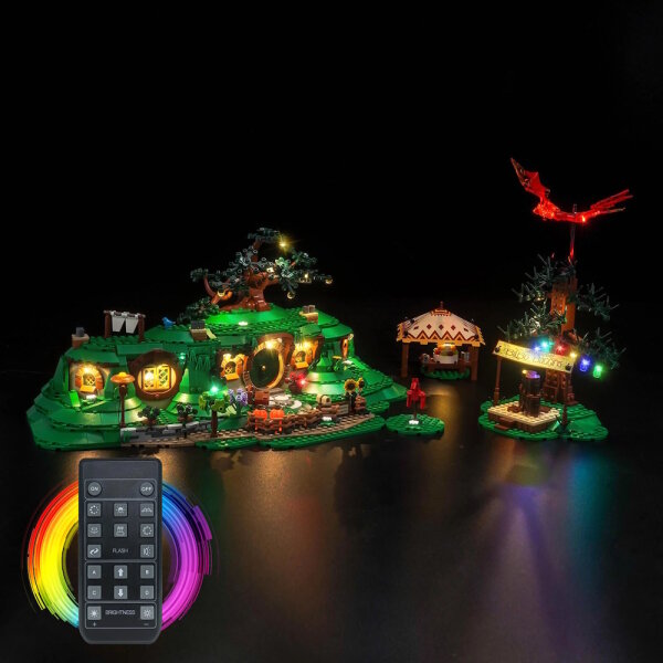 BB LED Lighting Set for LEGO&reg; 10354 The Lord of the Rings - The Shire including remote control