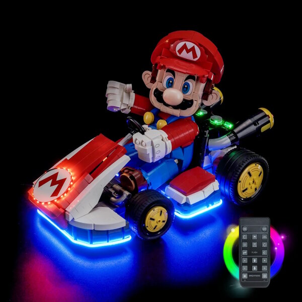 BB LED Lighting Set for LEGO&reg; 72037 Mario Kart - Mario & Standard Kart incl. remote control
