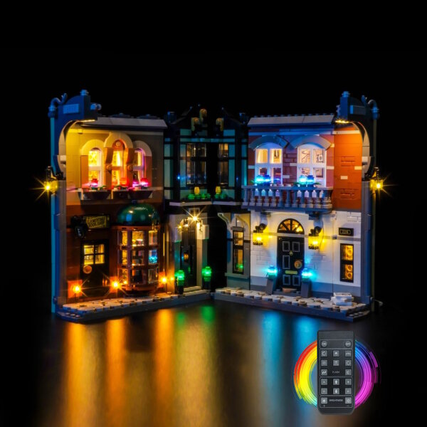 BB Kit d&eacute;clairage LED pour LEGO&reg; 10351 Sherlock Holmes - Serre-livres avec t&eacute;l&eacute;commande