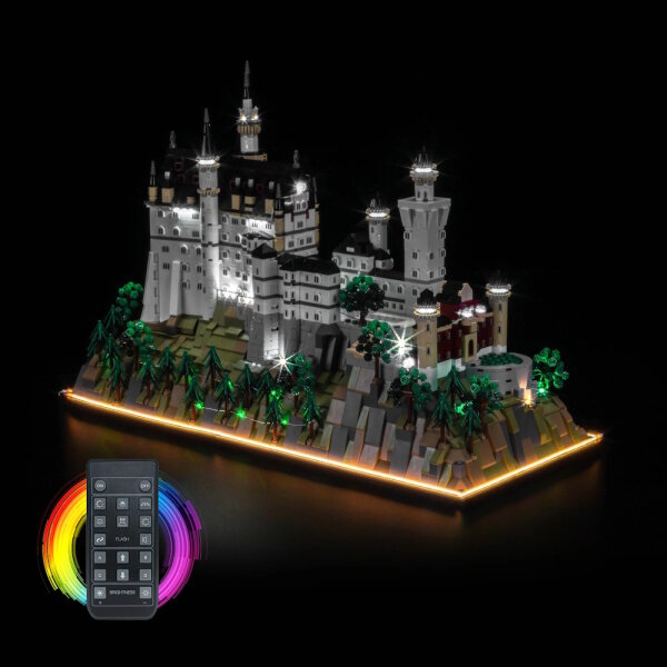 BB LED Beleuchtungs-Set f&uuml;r LEGO&reg; 21063 Schloss Neuschwanstein inkl. Fernbedienung
