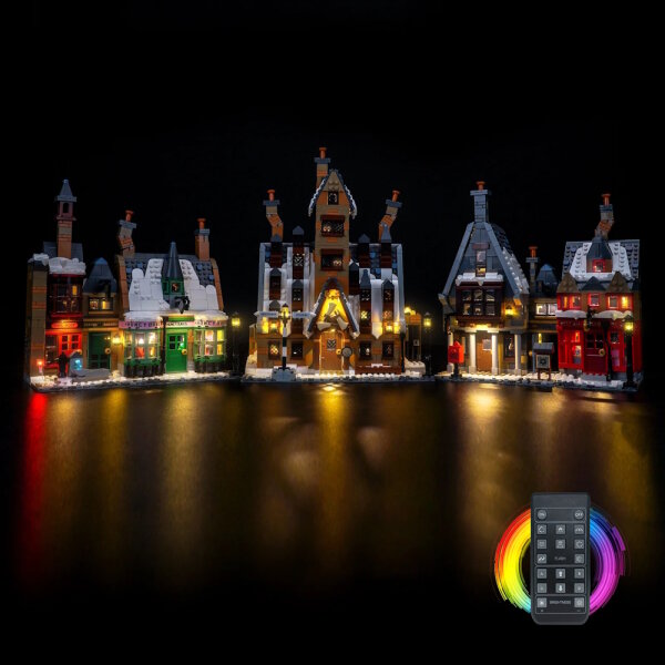 BB Kit d&eacute;clairage LED pour LEGO&reg; 76457 Harry Potter - Le village de Pr&eacute;-au-Lard - &Eacute;dition Collector avec t&eacute;l&eacute;commande
