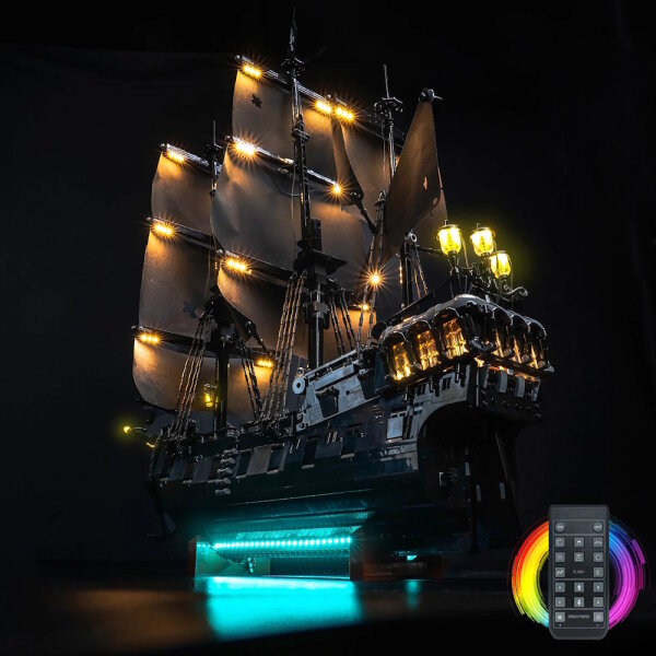 BB LED Beleuchtungs-Set f&uuml;r LEGO&reg; 10365 Captain Jack Sparrows Piratenschiff inkl. Fernbedienung