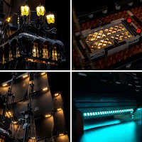 BB LED Beleuchtungs-Set f&uuml;r LEGO&reg; 10365 Captain Jack Sparrows Piratenschiff inkl. Fernbedienung
