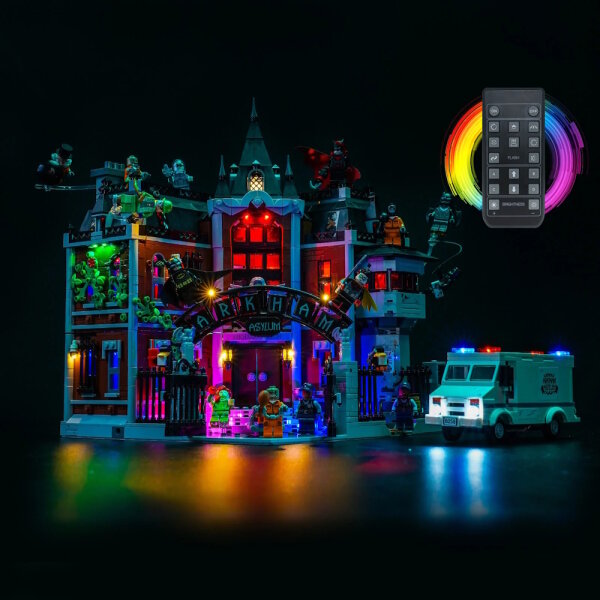 BB LED Beleuchtungs-Set f&uuml;r LEGO&reg; 76300 Batman - Arkham Asylum inkl. Fernbedienung