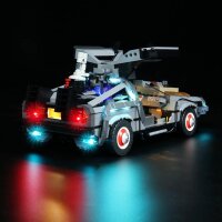 BB Set di illuminazione a LED per LEGO&reg; 10300 Ritorno al futuro - DeLorean - La macchina del tempo con telecomando