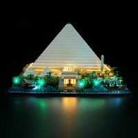 BB LED Lighting Set for LEGO&reg; 21058 Cheops Pyramid including remote control