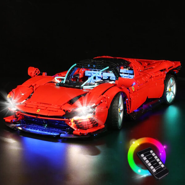 BB Kit d&eacute;clairage LED pour LEGO&reg; 42143 Ferrari Daytona SP3 avec t&eacute;l&eacute;commande