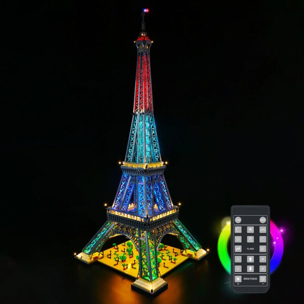 BB LED lighting set for LEGO&reg; 10307 Eiffel Tower including remote control