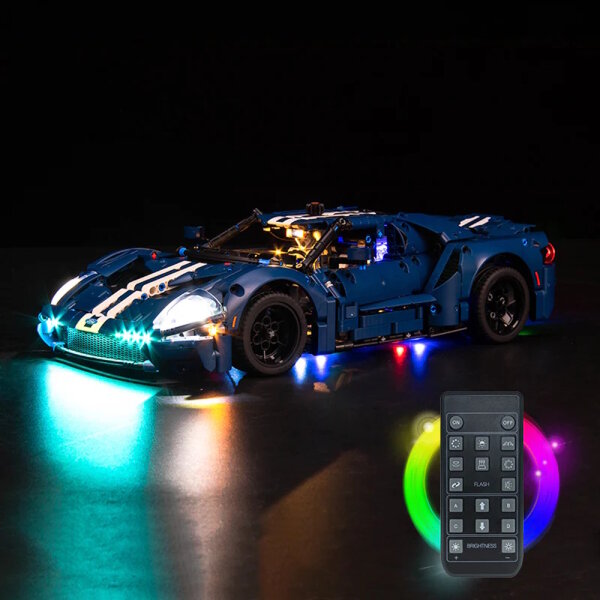 BB LED Beleuchtungs-Set f&uuml;r LEGO&reg; 42154 Ford GT 2022 inkl. Fernbedienung
