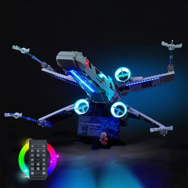 BB LED Beleuchtungs-Set f&uuml;r LEGO&reg; 75355 Star Wars - X-Wing Startfighter inkl. Fernbedienung