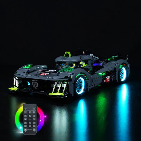 BB Kit d&eacute;clairage LED pour LEGO&reg; 42156 Peugeot 9x8 24H Le Mans Hybrid Hypercar avec t&eacute;l&eacute;commande