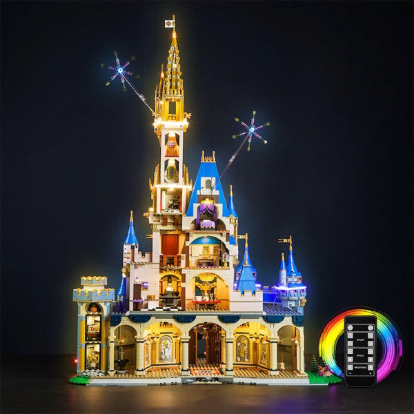 BB LED Beleuchtungs-Set f&uuml;r LEGO&reg; 43222 Disney Schloss inkl. Fernbedienung