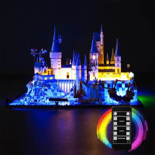 BB Kit d&eacute;clairage LED pour le ch&acirc;teau de Poudlard et ses jardins LEGO&reg; 76419 Harry Potter, avec t&eacute;l&eacute;commande incluse