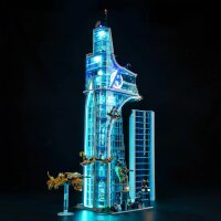 BB LED Beleuchtungs-Set f&uuml;r LEGO&reg; 76269 Avengers Tower inkl. Fernbedienung