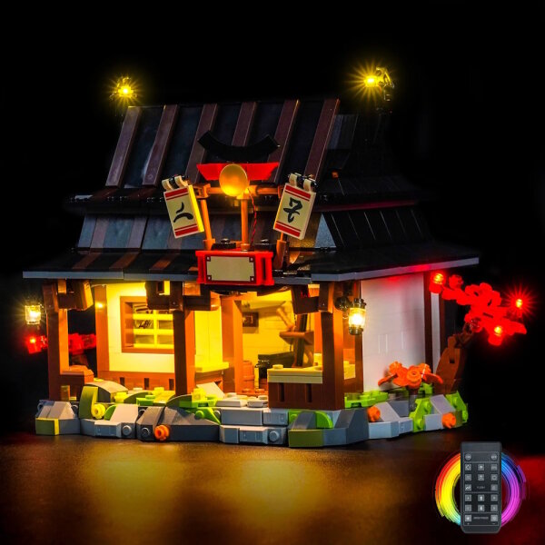 BB Kit d&eacute;clairage LED pour LEGO&reg; 71858 NINJAGO 15e anniversaire de la Forge des quatre armes avec t&eacute;l&eacute;commande