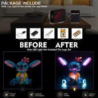 BB Set di illuminazione a LED per LEGO&reg; 43249 Stitch, incluso telecomando