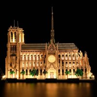 BB LED Beleuchtungs-Set f&uuml;r LEGO&reg; 21061 Notre Dame de Paris inkl. Fernbedienung