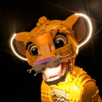 BB Set di illuminazione a LED per LEGO&reg; 43247 Simba, il giovane re leone, incluso telecomando.