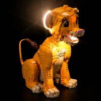 BB Set di illuminazione a LED per LEGO&reg; 43247 Simba, il giovane re leone, incluso telecomando.