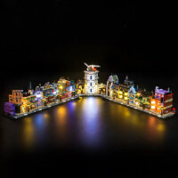BB Set di illuminazione a LED per LEGO&reg; 76444 Harry Potter - I negozi di magia di Diagon Alley, incluso telecomando