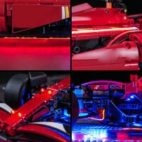 BB LED Beleuchtungs-Set f&uuml;r LEGO&reg; 42207 Ferrari SF-24 F1 Rennauto inkl. Fernbedienung
