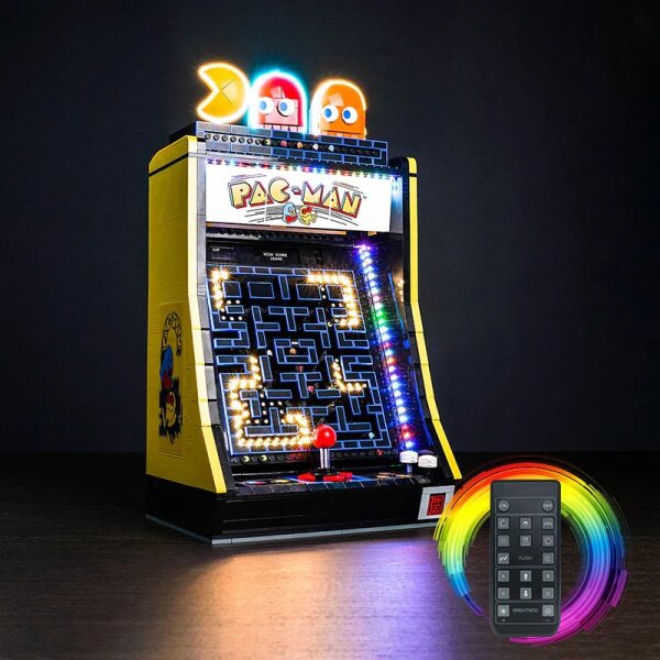 BB Kit d&eacute;clairage LED pour borne darcade LEGO&reg; 10323 PAC-MAN avec t&eacute;l&eacute;commande