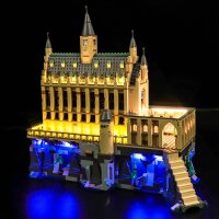 BB Set di illuminazione a LED per LEGO&reg; 76435 Harry Potter - Castello di Hogwarts, La Sala Grande con telecomando