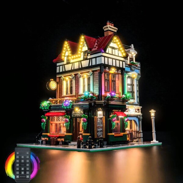 BB Set di illuminazione a LED per LEGO&reg; 10350 Tudor Corner House, incluso telecomando