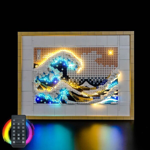 BB Set di illuminazione a LED per LEGO&reg; 31208 Hokusai - La grande onda incl. telecomando