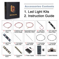 BB LED Lighting Set for LEGO&reg; 42211 Lunar Outpost Lunar Rover Spacecraft Including Remote Control