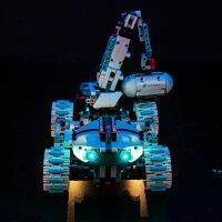 BB LED Lighting Set for LEGO&reg; 42211 Lunar Outpost Lunar Rover Spacecraft Including Remote Control
