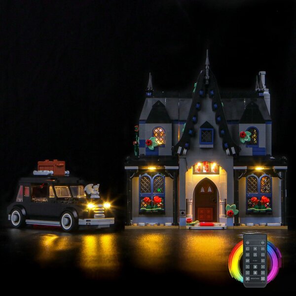 BB LED Beleuchtungs-Set f&uuml;r LEGO&reg; 76786 Wednesday - Morticias Landhaus mit Fernbedienung