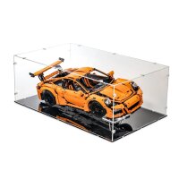 Pr&eacute;sentoir en acrylique XL pour LEGO&reg; 42056 Porsche 911 GT3 RS (avec base noire)