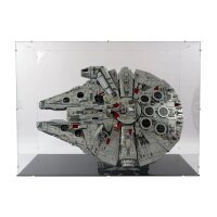 Acryl-Display Vertikal & St&auml;nder f&uuml;r LEGO&reg; 75192 Star Wars UCS Millennium Falcon - (Mit schwarzem Boden)