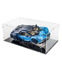 Pr&eacute;sentoir en acrylique XL pour LEGO&reg; 42083 Bugatti Chiron (avec base noire)