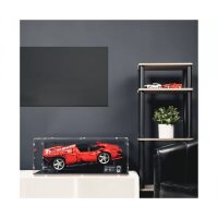 Acryl-Display XL f&uuml;r LEGO&reg; 42143 Ferrari Daytona SP3 (Mit schwarzem Boden)