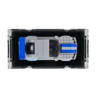 Display in acrilico per LEGO&reg; 76917 2 Fast 2 Furious Nissan Skyline GT-R / R34 (con fondo nero)