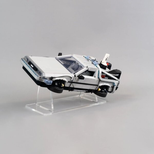 Support en acrylique pour LEGO&reg; 10300 La machine &agrave; remonter le temps de Retour vers le futur