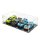 Pr&eacute;sentoir acrylique XL pour 4 mod&egrave;les LEGO&reg; Speed Champions c&ocirc;te &agrave; c&ocirc;te (avec socle noir)