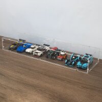 Acryl-Display XL f&uuml;r 8 x LEGO&reg; Speed Champions Modelle nebeneinander (mit klarem Boden, Stabelbar)